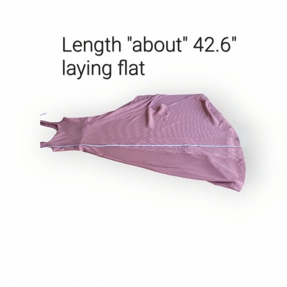 Whimsy + Row sleeveless blush ribbed square-neck modal Frankie midi dress size S - Picture 9 of 9